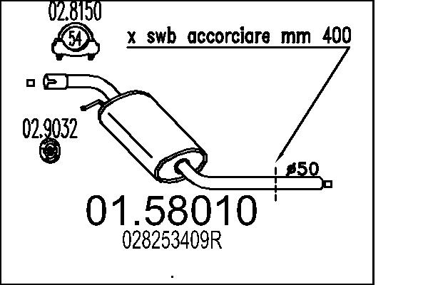 Middle Silencer - 01.58010 MTS