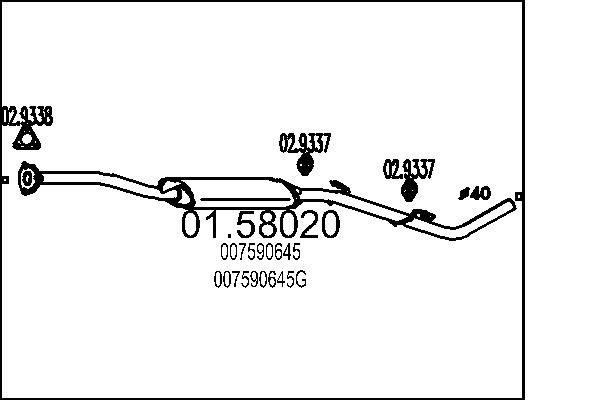 Mittelschalldämpfer - 01.58020 MTS