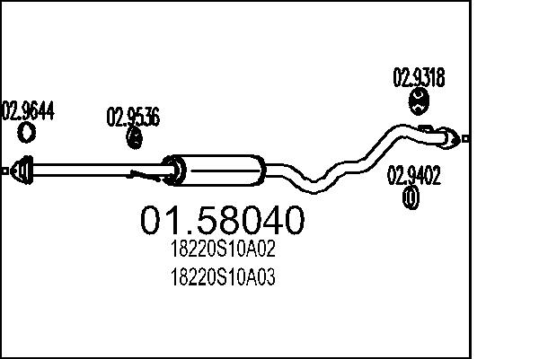 Middle Silencer - 01.58040 MTS