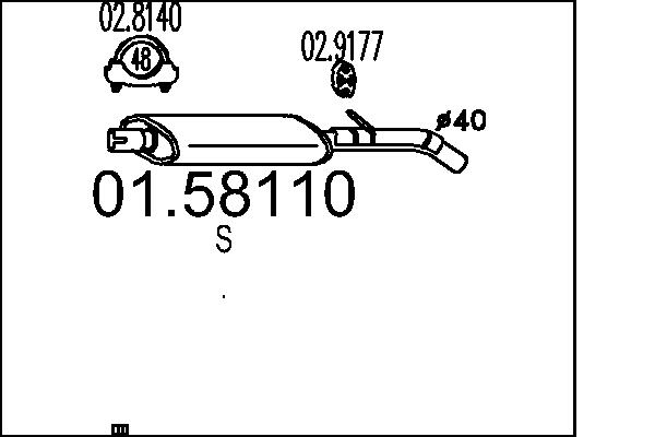 Middle Silencer - 01.58110 MTS