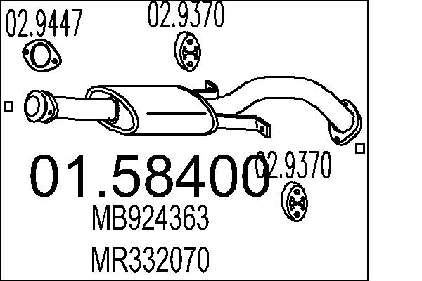 Middle Silencer - 01.58400 MTS