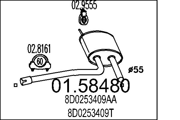 Middle Silencer - 01.58480 MTS