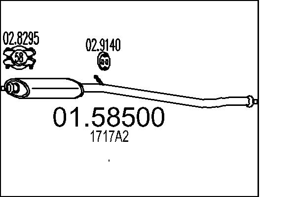 Silenziatore centrale - 01.58500 MTS