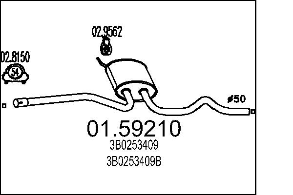 Middle Silencer - 01.59210 MTS