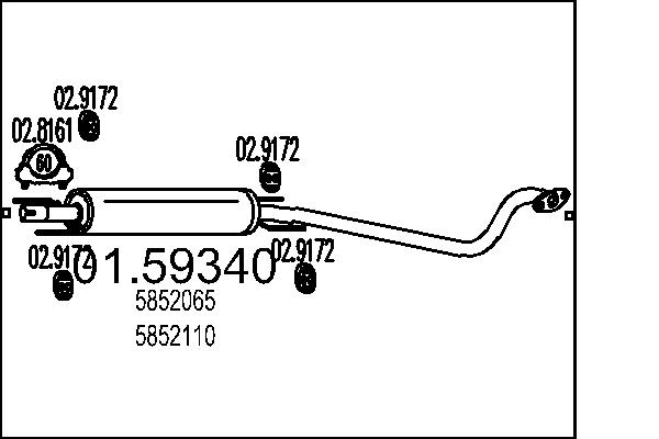 Middle Silencer - 01.59340 MTS