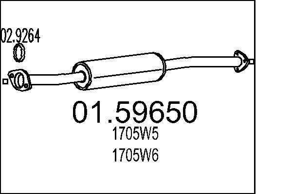 Middle Silencer - 01.59650 MTS