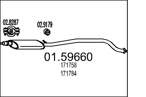 Middle Silencer - 01.59660 MTS