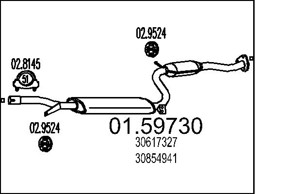Middle Silencer - 01.59730 MTS