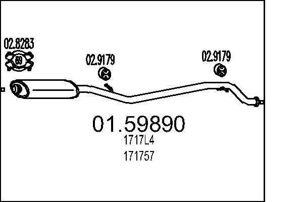 Middle Silencer - 01.59890 MTS