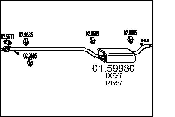 Middle Silencer - 01.59980 MTS