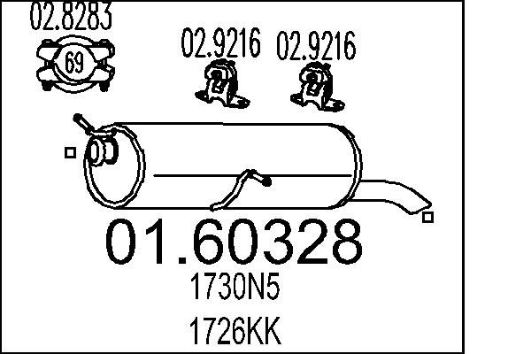 End Silencer - 01.60328 MTS