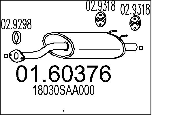 Silenziatore posteriore - 01.60376 MTS