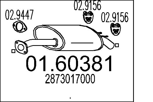 Silenziatore posteriore - 01.60381 MTS
