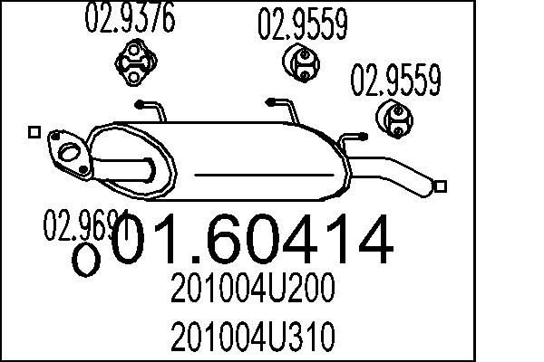 End Silencer - 01.60414 MTS