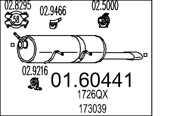 End Silencer - 01.60441 MTS
