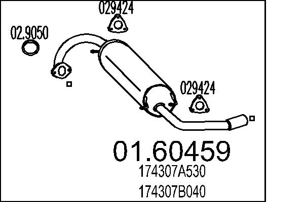 End Silencer - 01.60459 MTS