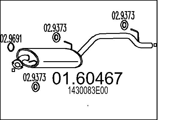 Silenziatore posteriore - 01.60467 MTS
