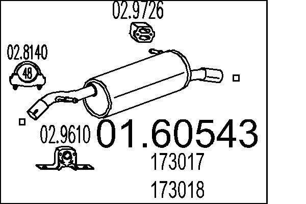 End Silencer - 01.60543 MTS