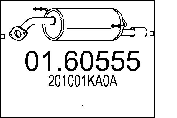 Глушитель выхлопных газов конечный - 01.60555 MTS