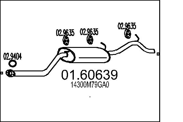 Silenziatore posteriore - 01.60639 MTS