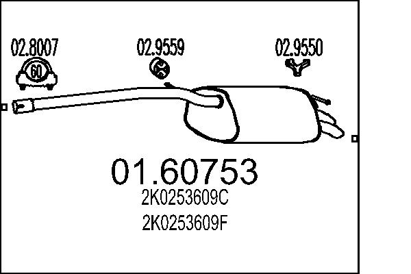 End Silencer - 01.60753 MTS