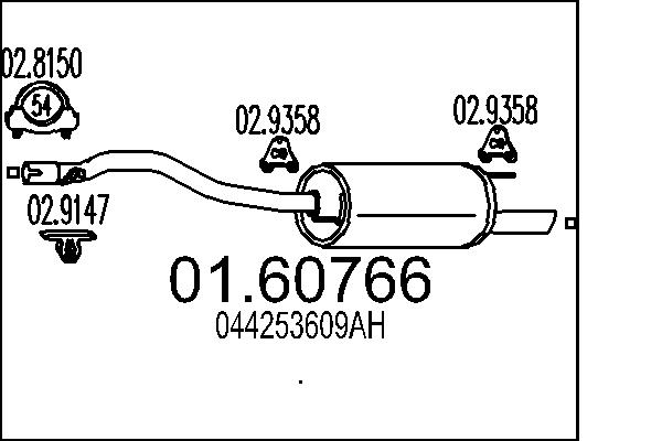 Endschalldämpfer - 01.60766 MTS