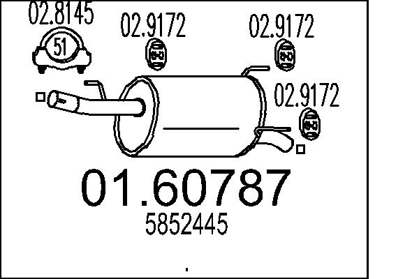 Silenziatore posteriore - 01.60787 MTS