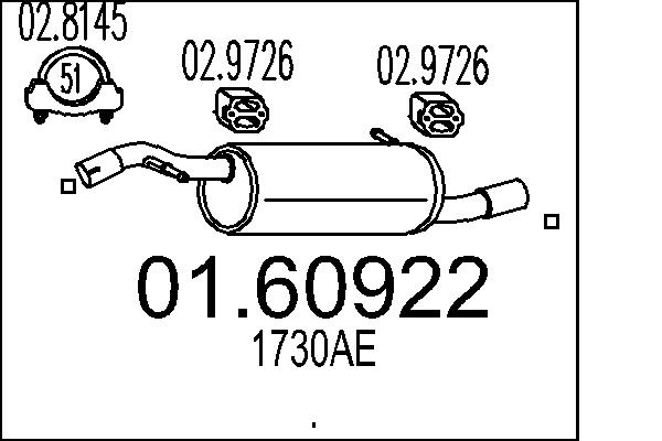 End Silencer - 01.60922 MTS