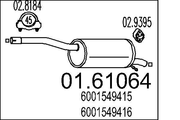 End Silencer - 01.61064 MTS