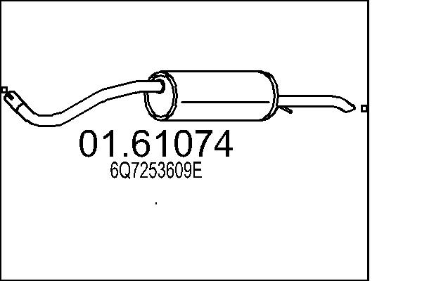 Silenziatore posteriore - 01.61074 MTS