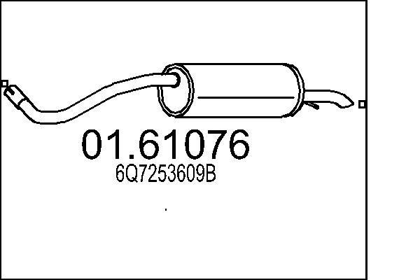 Silenziatore posteriore - 01.61076 MTS