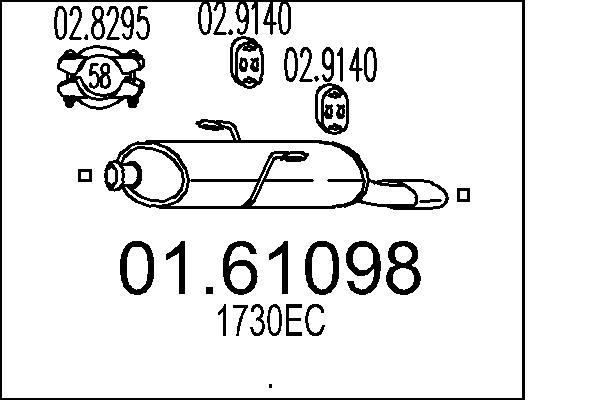 End Silencer - 01.61098 MTS