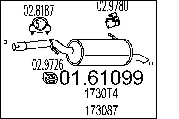 End Silencer - 01.61099 MTS