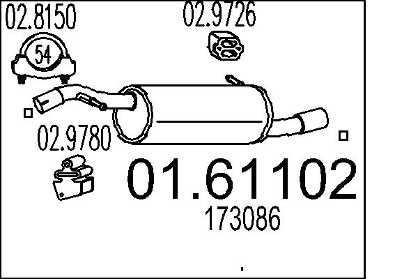 End Silencer - 01.61102 MTS