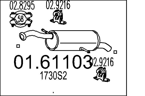 End Silencer - 01.61103 MTS