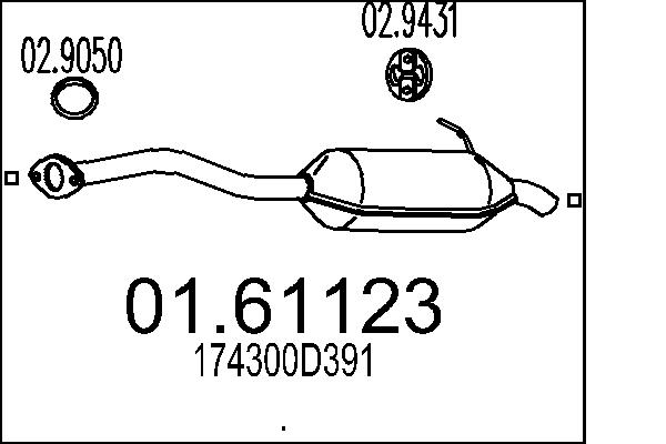 End Silencer - 01.61123 MTS
