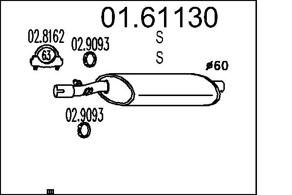 End Silencer - 01.61130 MTS