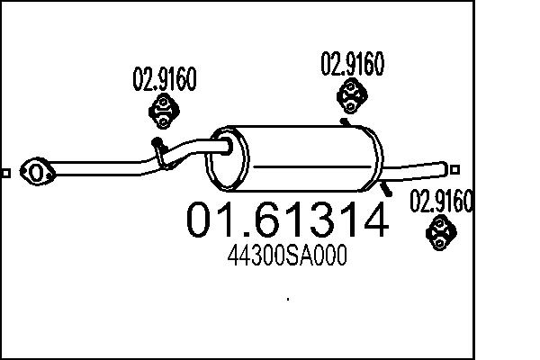 End Silencer - 01.61314 MTS