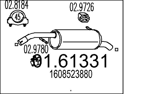 End Silencer - 01.61331 MTS