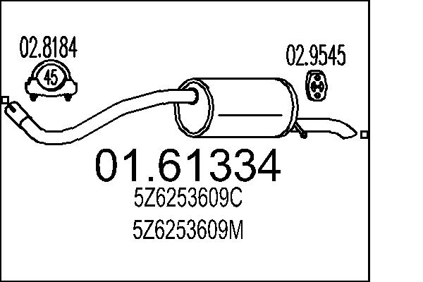 End Silencer - 01.61334 MTS