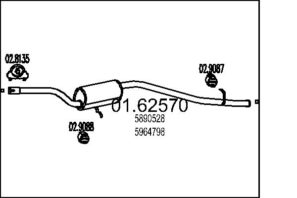 Silenziatore posteriore - 01.62570 MTS