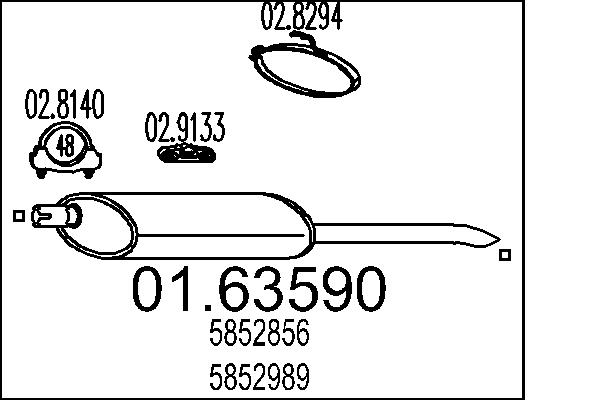 End Silencer - 01.63590 MTS