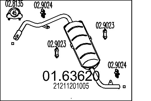 End Silencer - 01.63620 MTS