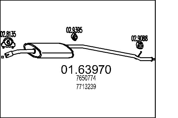 Silenziatore posteriore - 01.63970 MTS