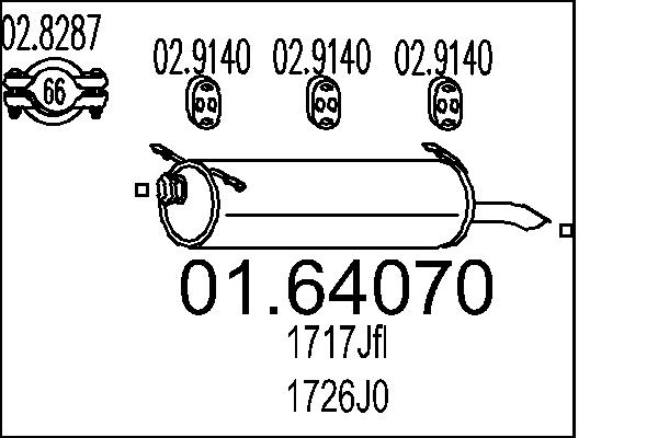 End Silencer - 01.64070 MTS