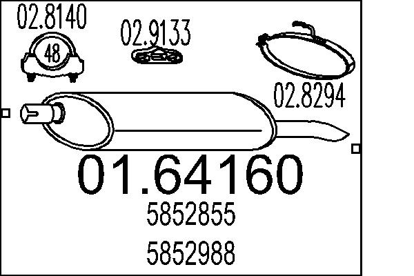 End Silencer - 01.64160 MTS