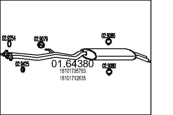 Silenziatore posteriore - 01.64380 MTS