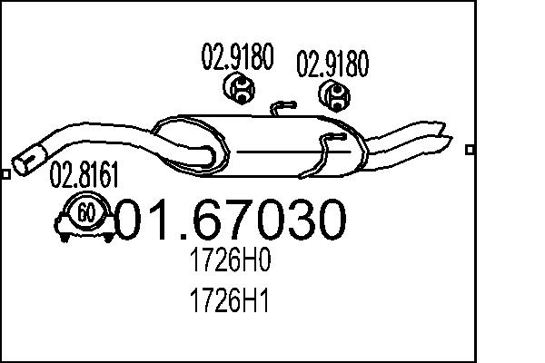 End Silencer - 01.67030 MTS