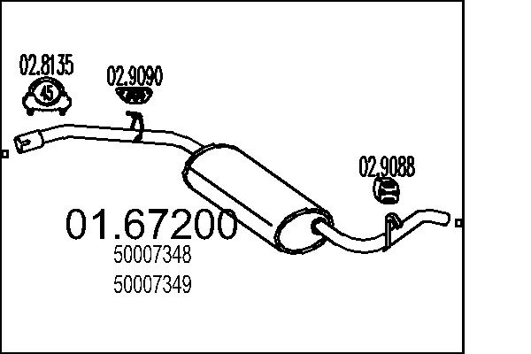 Silenziatore posteriore - 01.67200 MTS