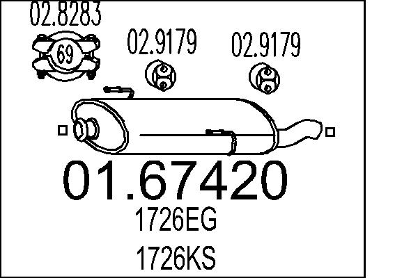End Silencer - 01.67420 MTS
